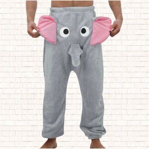 Novelty Elephant Trunk Sweatpants Funny Gag Gift Valentine’s Day Dark Gray XXL